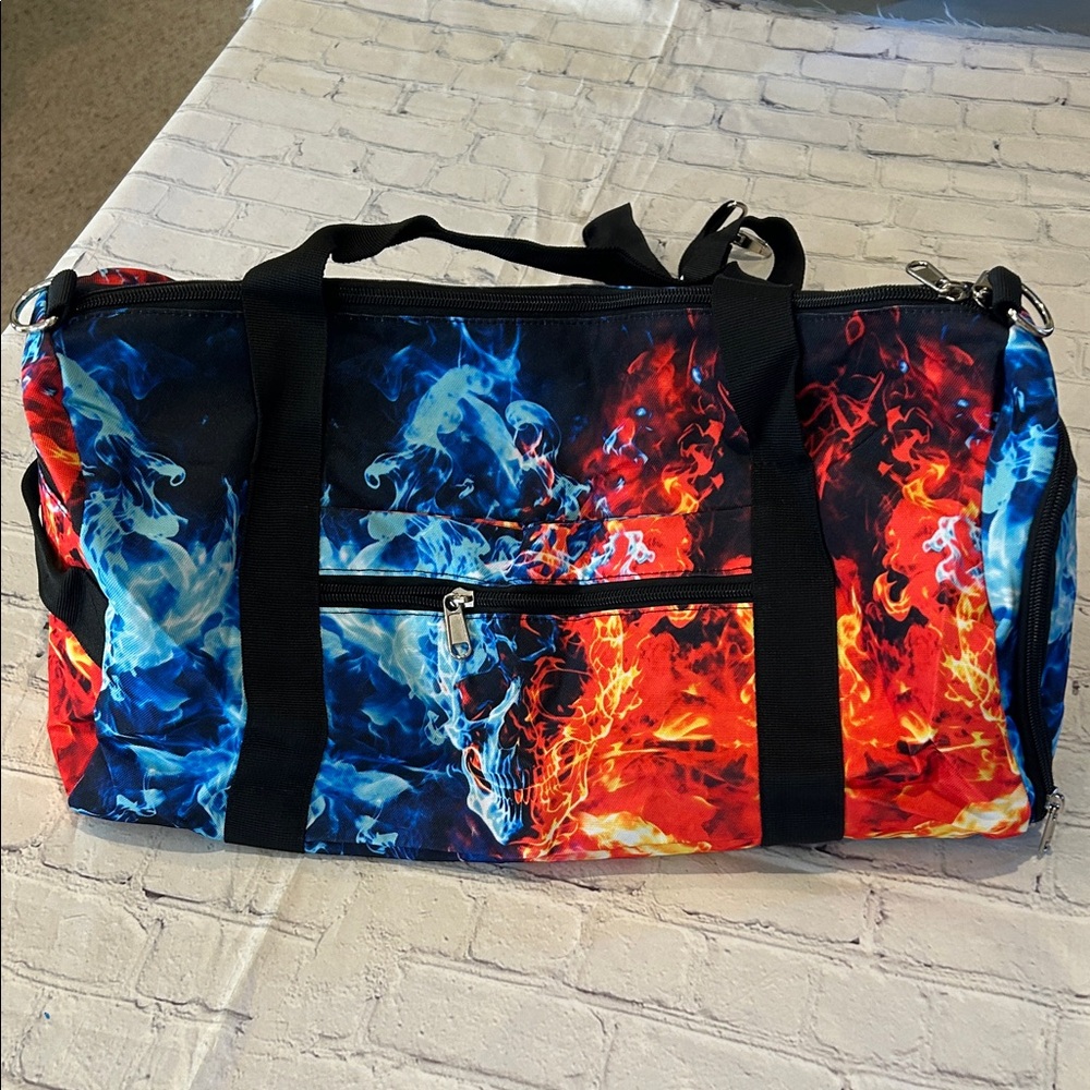 Vibrant Fire and Ice Men's Duffle Bag